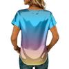 Women's Fashion Casual Gradient Print Top