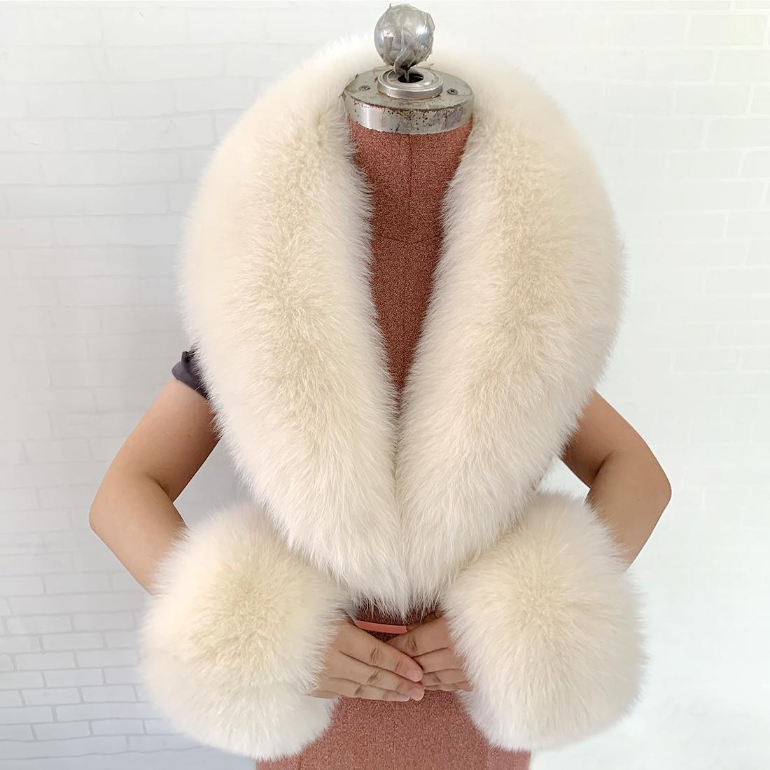 Winter Natural Fox Fur Scarf And