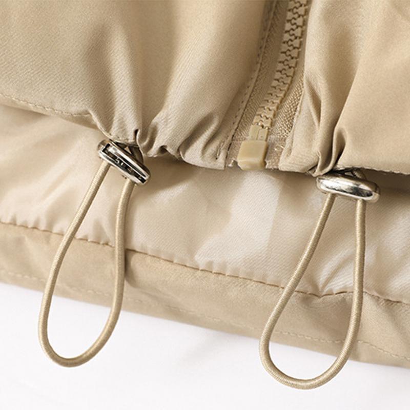 Γυναικείο Κοντό Αμάνικο Μπουφάν Πουπουλένιο Ελαφρύ Αμάνικο Ζεστό Γιλέκο Κυρίες Χειμώνας Όρθιος Γιακάς Γέμισμα Γιλέκο