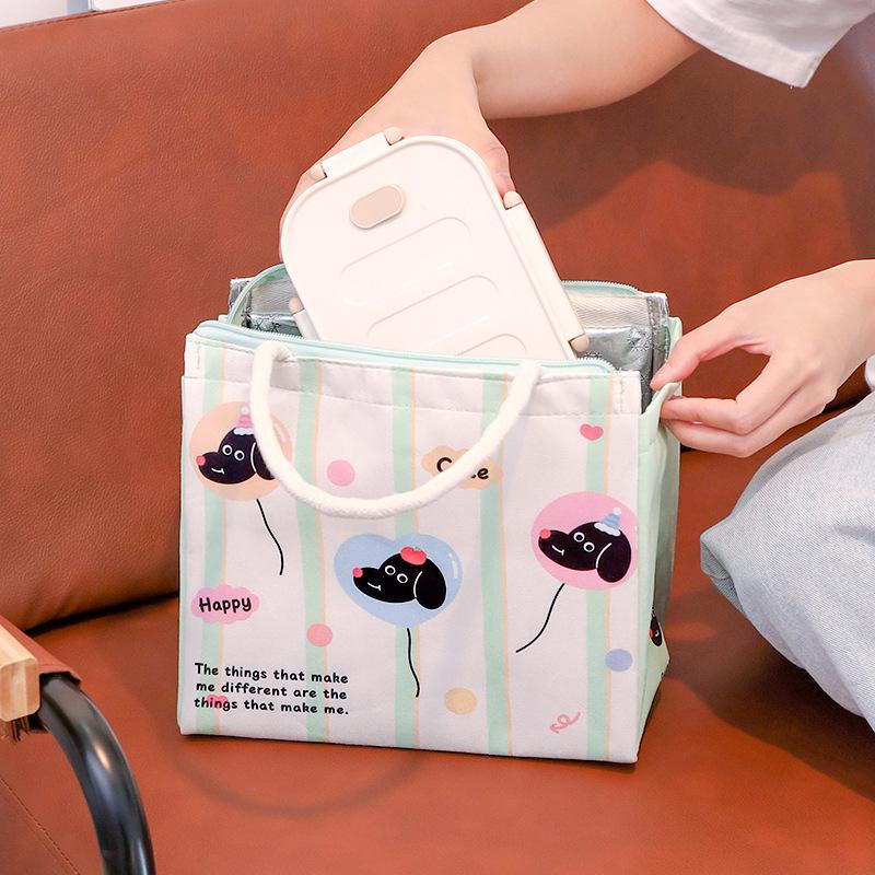 Lunch Bag For Picnic Portable Large Capacity Lunch Bag Collapsible Thermal Breakfast Organizer Portable Insulated Storage Bag