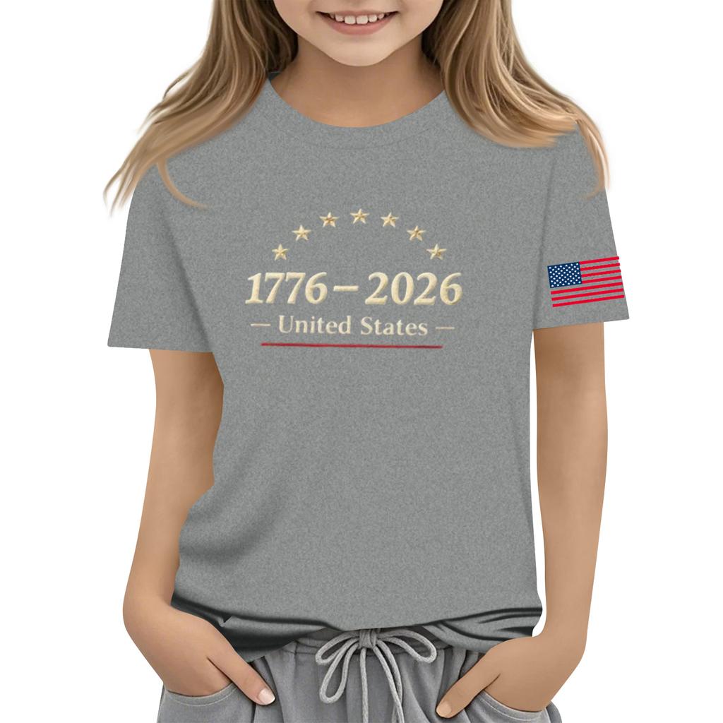 Lässiges Kinder-T-Shirt mit Rundhalsausschnitt, modisches Oberteil