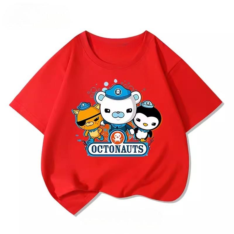 Potdemiel Octonauts Rescue Team Childrens 100 Cotton TShirt New Summer Style Comfortable and Breathable Childrens TShirt