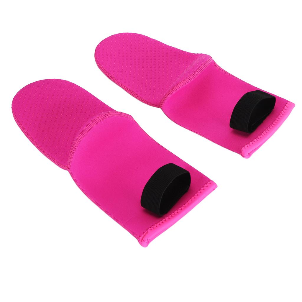 3mm Diving Socks Anti Slip Wear Resistant Comfortable Thermal Beach Long Water Socks Wetsuit for Swimming Rose Red S