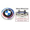 OSTB7 1/4/7Pcs Car Wheel Hub Center Cover Steering Wheel Center Sticker Auto Front Hood Trunk Logo For BMW 50th anniversary E36 E39