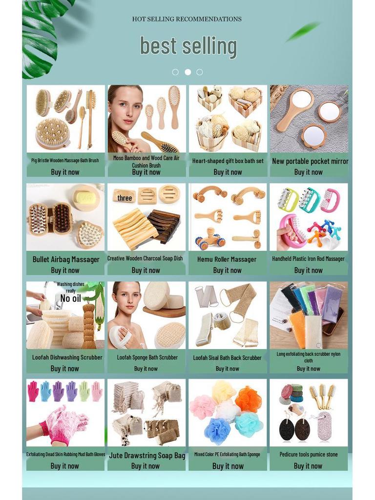 Ramie Sisal Body Scrub Set & Jute Bath Gloves