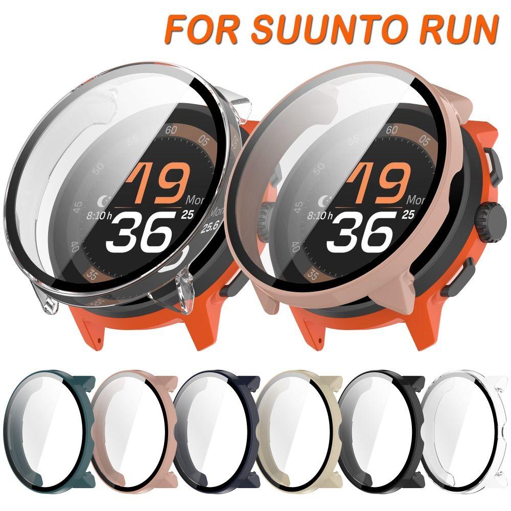 PC+Couverture d'écran trempé Protecteur Anti-Rayures Coque pour Montre Connectée Suunto Run Accessoires