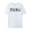 Tops Tees T-Shirt Eat Sleep Fish Repeat T-shirt Combed Cotton Crewneck  Tshirts Fitness Tight Prevailing