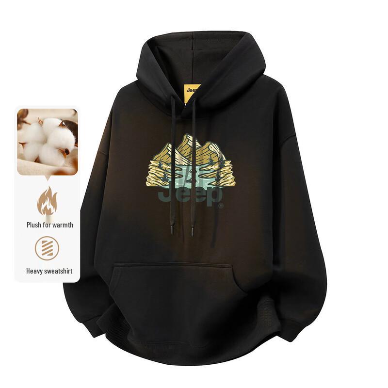 JEEP Men s Winter Hooded Pullover Sweatshirt 2XL