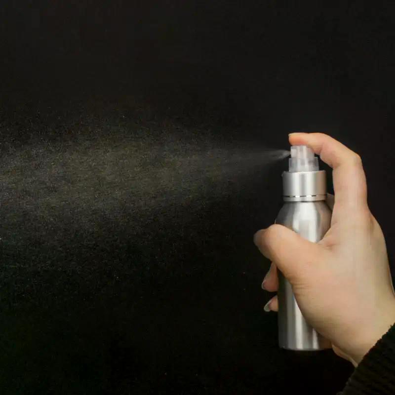 50/100/120/150/200/250ml Size for Empty Aluminum Spray Bottle Cosmetic Mini Metal Atomizer Bottles Travel Cosmetics