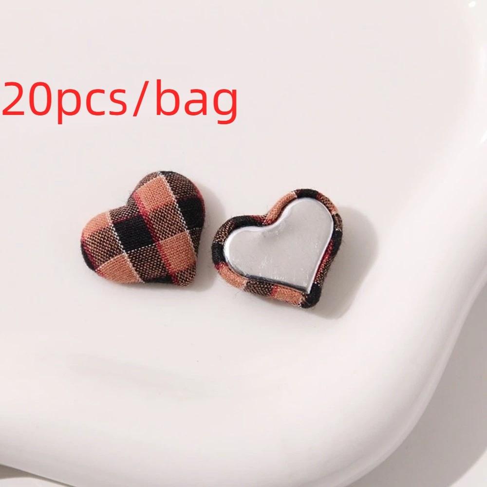 20pcs Heart Button Fabric Bag Buttons 20pcs Set Heart Shape Buttons Sewing Crafts