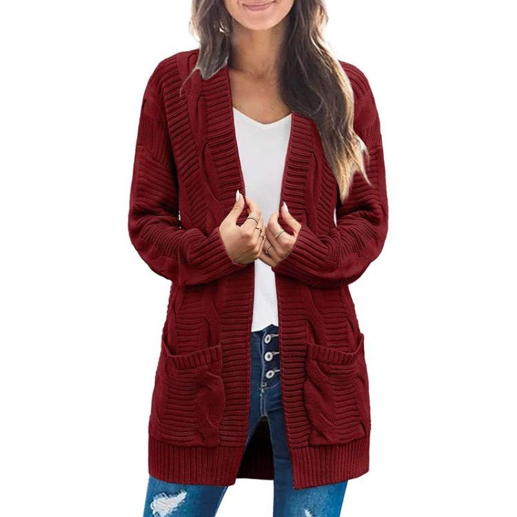 Ladies Long Sleeve Sweaters Cardigans Knitted Outerwear Coats for Women Autumn Winter