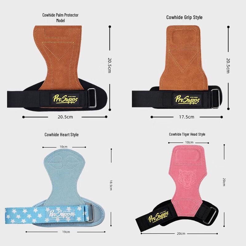 Tingbai Cowhide Deadlift Assist Straps