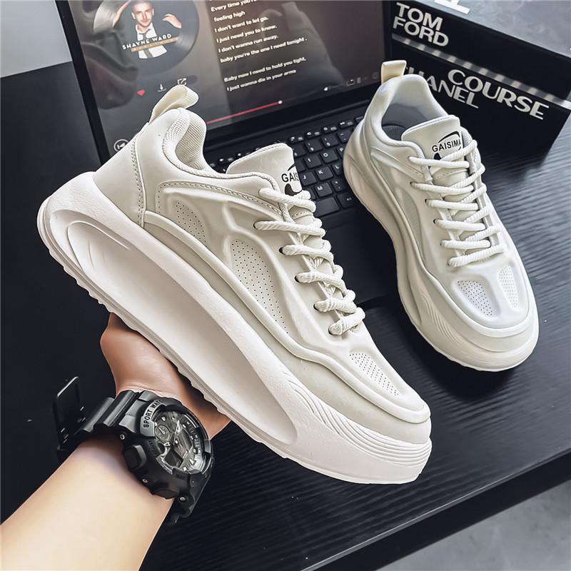 New Fashion Men 's Four Seasons Comfortable Thick Sole Shoes Students BoysTrending Soft Sole Breathable Casual Running Sneakers
