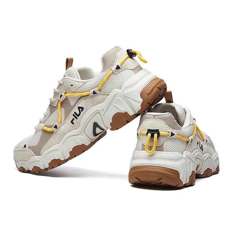 New FILA Cat Claw Low Top Casual Shoes Men's Gray White Yellow F12M034129FTS