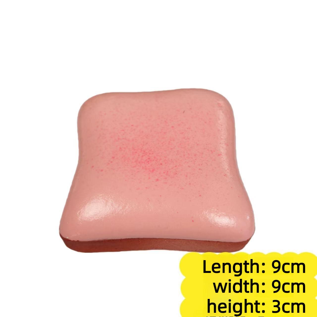 Langzaam Rijzend Toast Squishy Stressverlichtend Speelgoed Brood Fidget voor Angst ADHD Autisme Cadeau roze