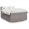 Box Spring Bed with Mattress Taupe 160 x 200 cm Fabric