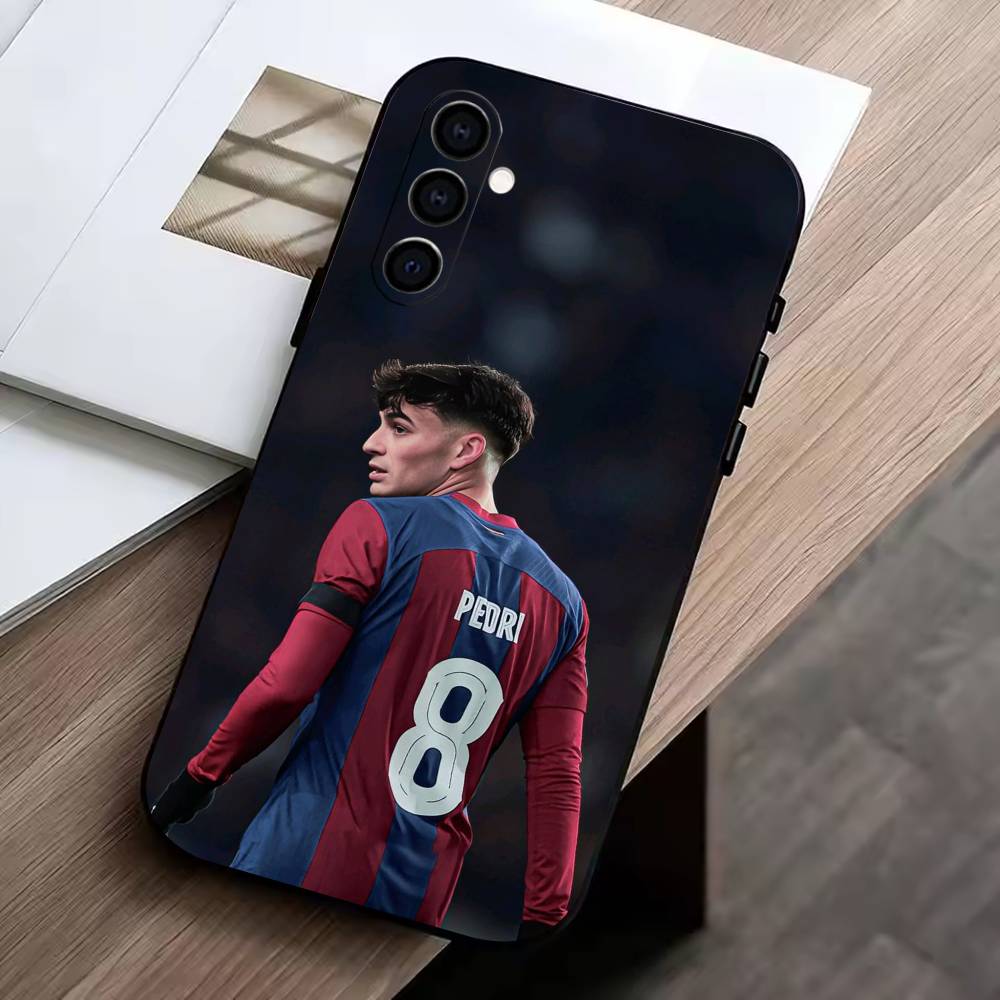 Futbolista Pedri  Phone Case Black Silicone Soft For Samsung Galaxy A73,A72,A71,A70,A53,A52,A51