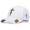 Unisex Letter Cross Embroidery Baseball Caps Spring Autumn Outdoor Adjustable Casual Hats Dad Hat Sunscreen Hat
