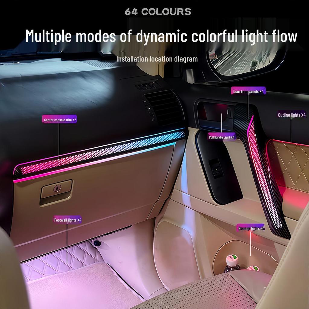 Toyota Prado Dynamic Interior Atmosphere Lights for Modification