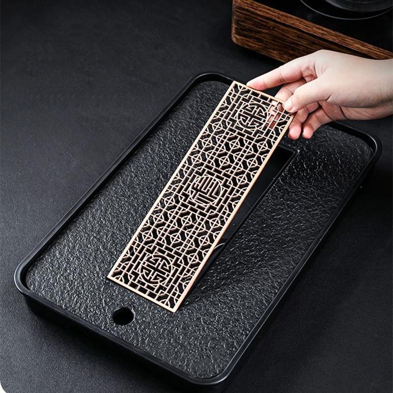 Light Luxury  Tea Table Tray High Quality Chinese Tea Tray Tea Set Board Drainage Water Storage Tea Board