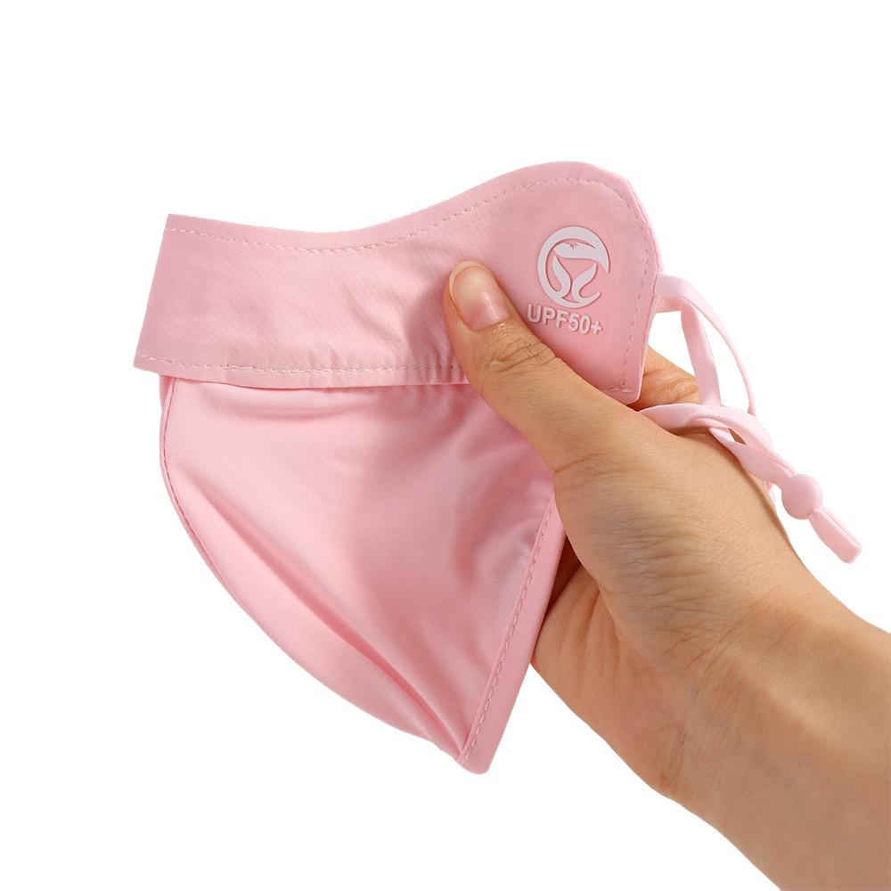

Face Scarves Solid Color Face Mask Sunscreen Veil For Women Hiking Sunscreen Face Scarf Face Gini Mask Face Cover Ice Silk Mask рожевий