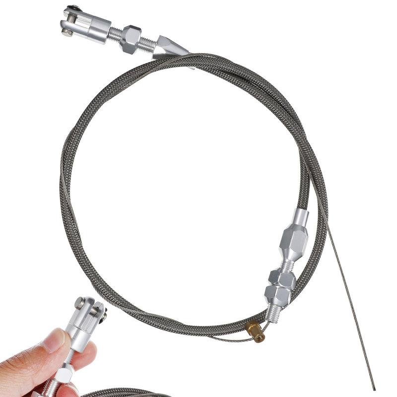 24 Inch Braided Throttle Cable Kit Smooth Control Easy Tallation Enhanced Safety Car Parts Motorcycle Accessories