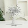 Creative Light Up Christmas Tree Star Topper Gold/Silver Glitter Xmas Tree Topper Glowing Pendant