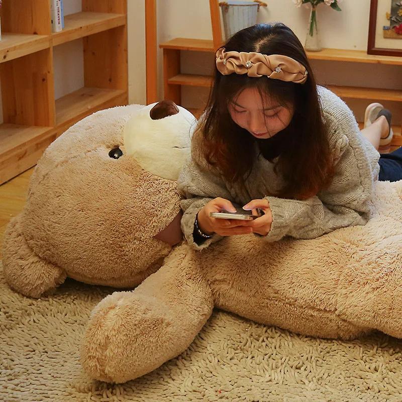 100cm Milan Teddy Bear Plush Toy Big Size Bears Stuffed Animals Baby Kids Sleeping Doll Pillow for Girls Valentine Day Gifts