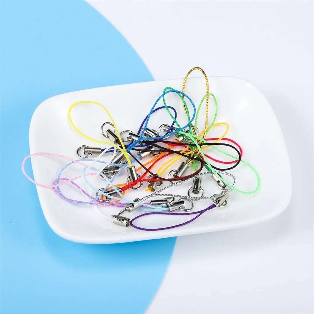 50 Pezzi Cordini Lariat Cordoncini Moschettone Corda Portachiavi Ganci Set Mobile Ciondoli Portachiavi Ciondolo Anello Portachiavi Accessori