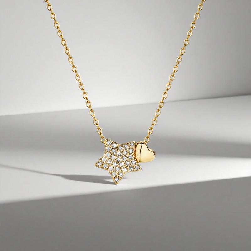 Round Cubic Zirconia Necklace Minimalist Style Charm Choker Pendant Party Gifts For Women'S Fine Jewelry