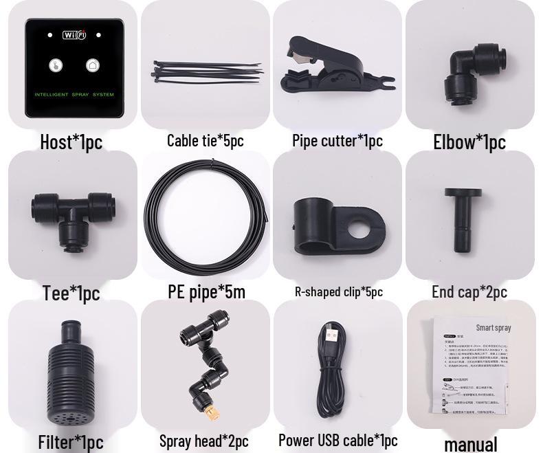 

WiFi Smart Remote Control Sprinkler System with Universal Head for Rainforest Tank