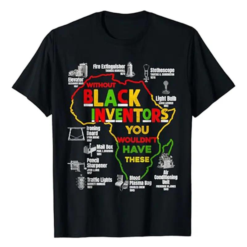 Black History Shirt Black Inventors African Pride Juneteenth Graphic Tee S разноцветный