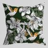 Tropical Green Tiger Pattern Double-sided Printed pillow cover Short plush Suitable living rooms sofas throw cushion cover