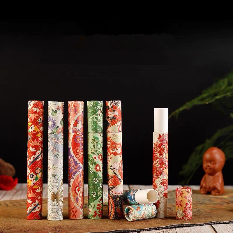 100pcs 5g Japanese Incense Stick Tube Pure Hand Paper Joss Stick Box Household Indoor Fragrant Storage
