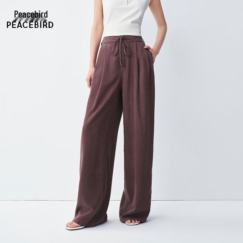 PEACEBIRD Women s Lyocell Blend Loose Fit Denim Trousers AAHAG240P S