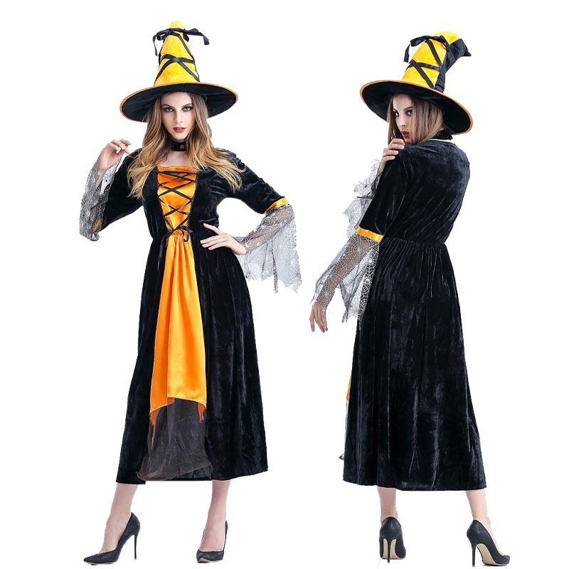 Halloween Adult Costume Witch Witch Mesh Dress Horror Witch Character Performance Costume
