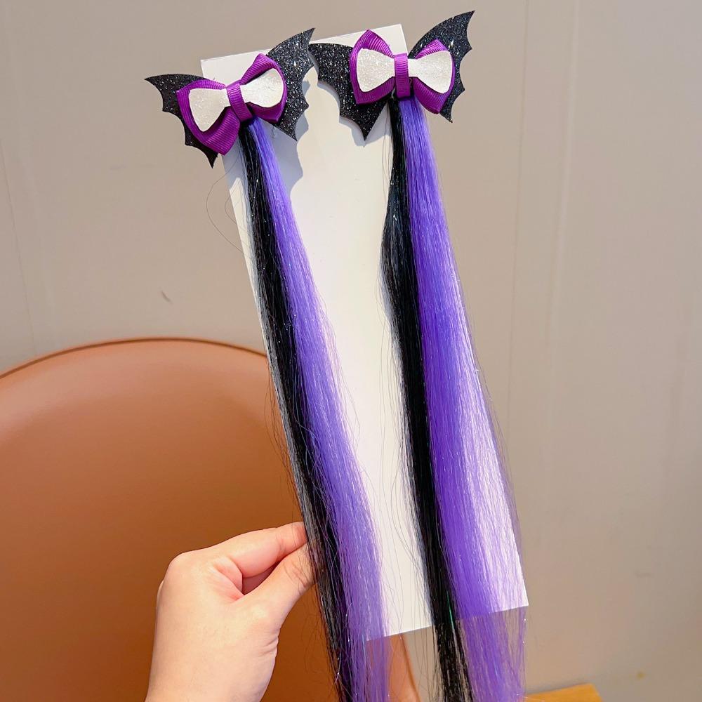 1/2/3 Pair Gradient Colored Halloween Wig Hairpins Party Atmosphere Headwear Halloween Party Use