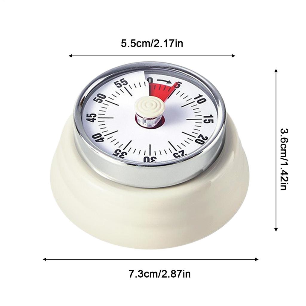 Mechanical Timer For Cooking 75db Loud Visual Countdown 60 Minute Timer Manual For Home School Office Classroom Studying Working