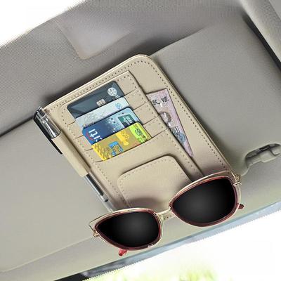 Car Sun Visor Organizer - Multi-functional Holder for Glasses, Cards, IDs, Tickets.
