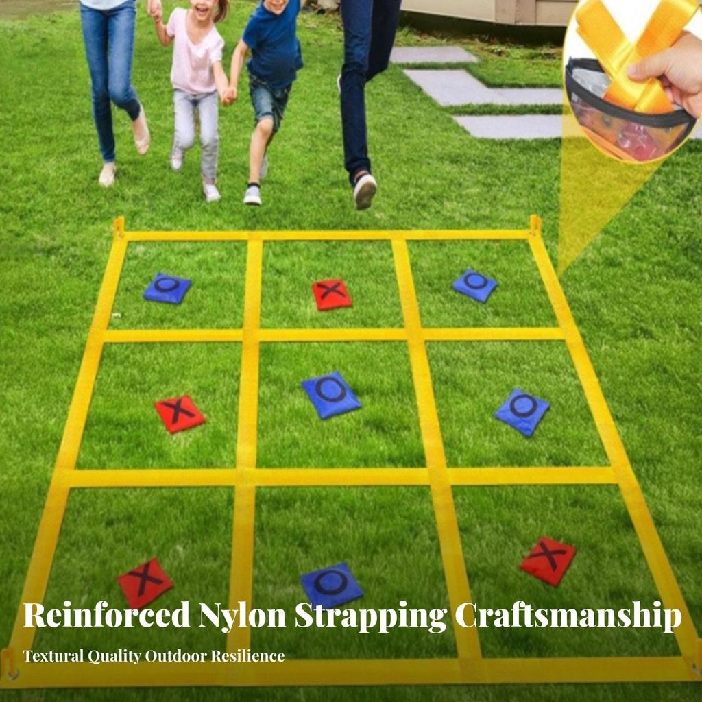 Noughts & Crosses-Toe Toss Game with Easy To Set Up for Park, Parties