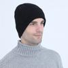 Herbst und Winter Neue Herren Warme Pullover Kappe Plus Samt Verdickt Zopfmuster Radfahren Gehörschutz Kappe