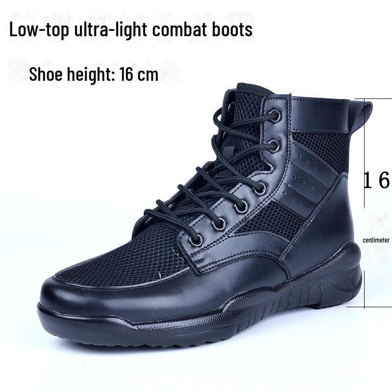 Lato 2025 Unisex Siateczkowe Oddychające Buty Taktyczne: Buty outdoorowe typu high-top do ochrony i treningu