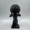 1 Stück Schwarze "Mind Over Matter" Gehirn-Träger Kunstfigur, geeignet für philosophische Studien Dekoration & auffällige Büroauslage.