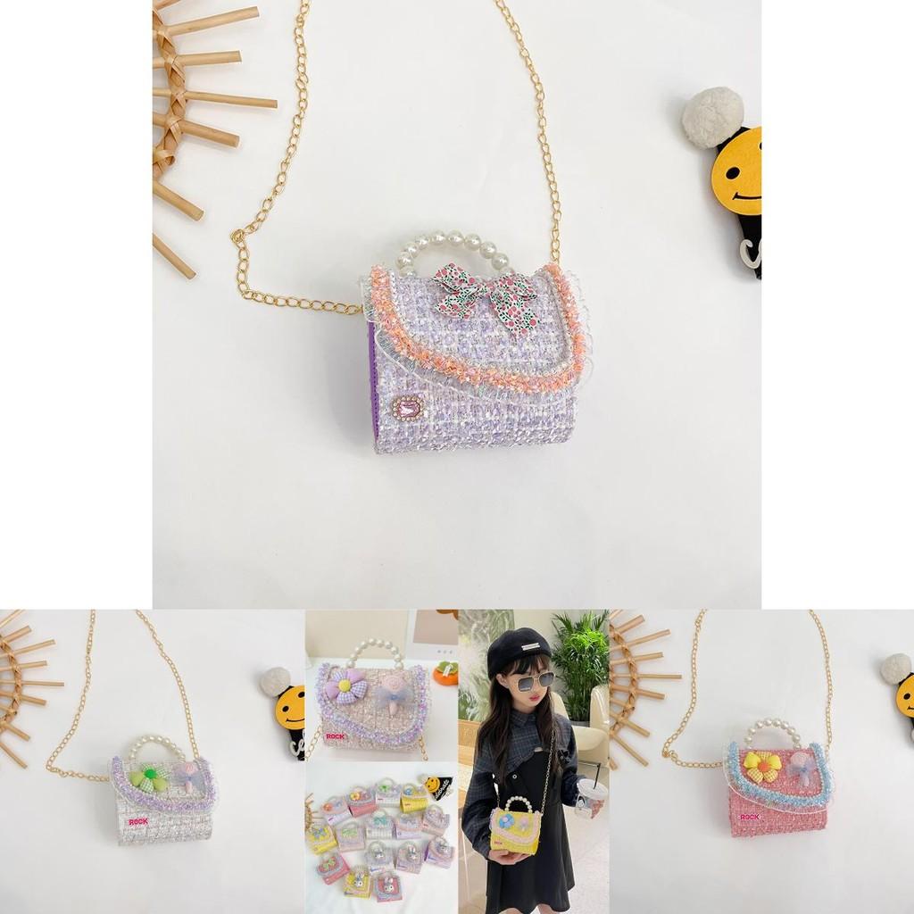 Childrens Pearl Crossbody Bag With And Breathable Cotton Linen For Girls Daily Use