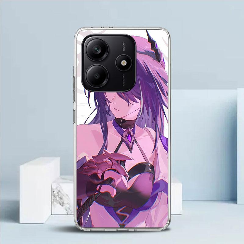 

Чехол-бампер Honkai Star Rail Acheron для телефона Xiaomi Redmi Note 15 14 13 12 Pro Plus 14S 11S 11T 11E 10S 10 4G с рисунком Shel Redmi Note 15 Pro 4G