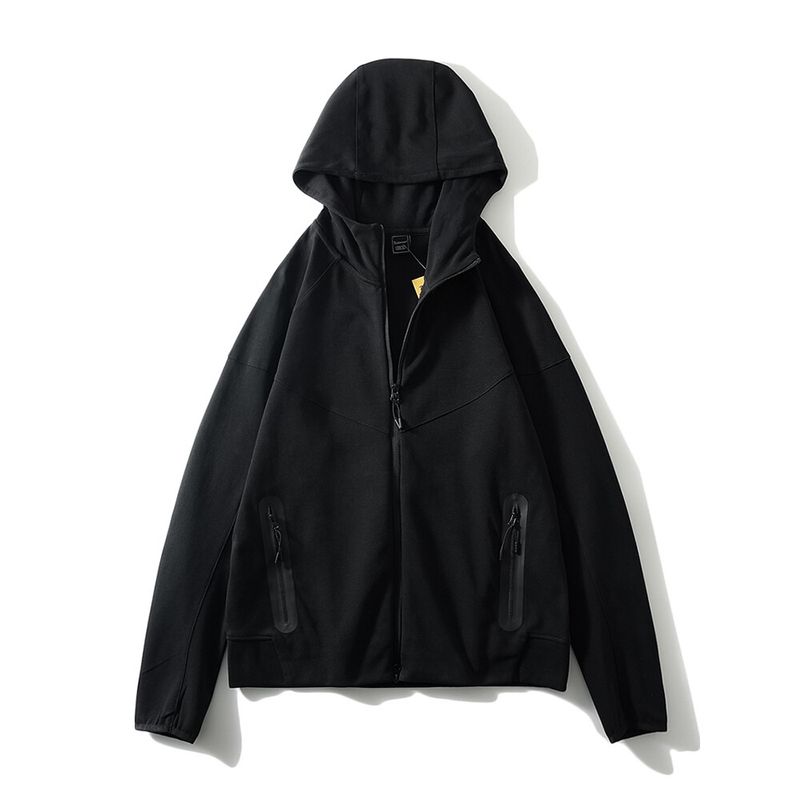 Leisure Hood Sports Zip-up Cardigan Outerwear Men's Spring and Autumn Air Cotton Hoodie Foreign Trade Men's Fitness Running Jacket