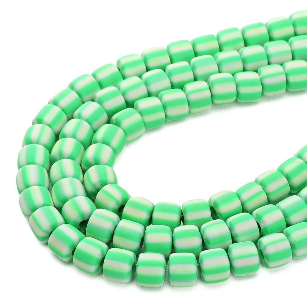 62Pcs Soft Ceramic Beads Cylinder Clay Beads For DIY Necklace Bracelet Jewelry Making Accessories