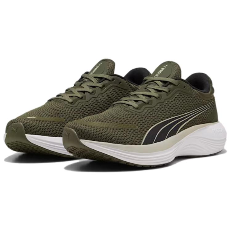 Puma Scend Pro Comfortable Lightweight Slip-Resistant Durable Low-Top Short Distance Running Shoes Unisex sneaker Green Black 378776-29