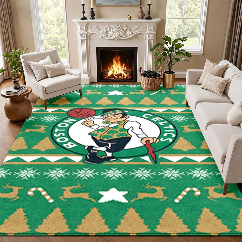 Dywanik Boston Celtics do przedpokoju, salonu lub sypialni Mata ochronna pod krzesło Dekoracja biura Prezent na Boże Narodzenie Prezent urodzinowy