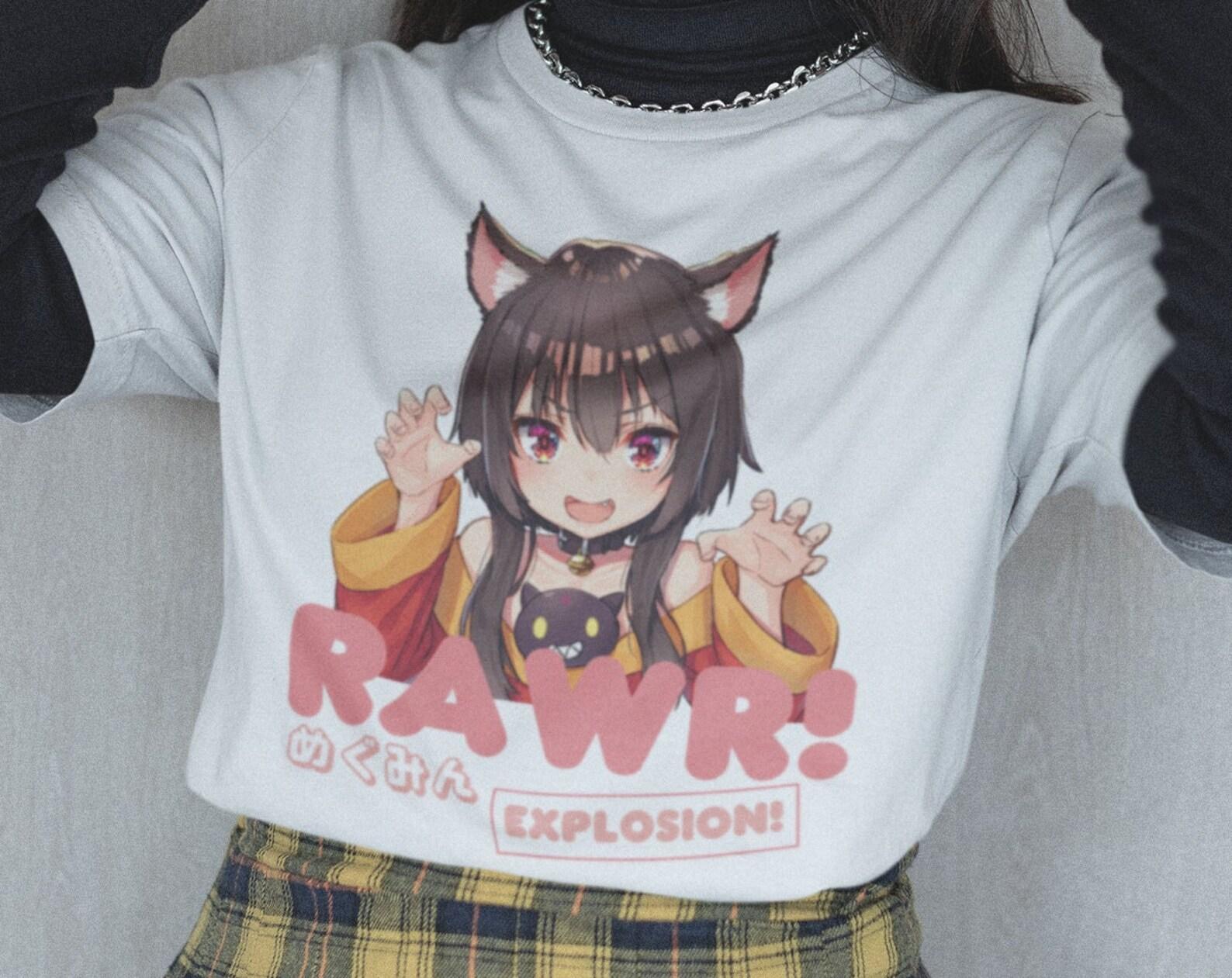 Megumin Rawr! Anime T-Shirt, Konosuba Cat Girl Tee S